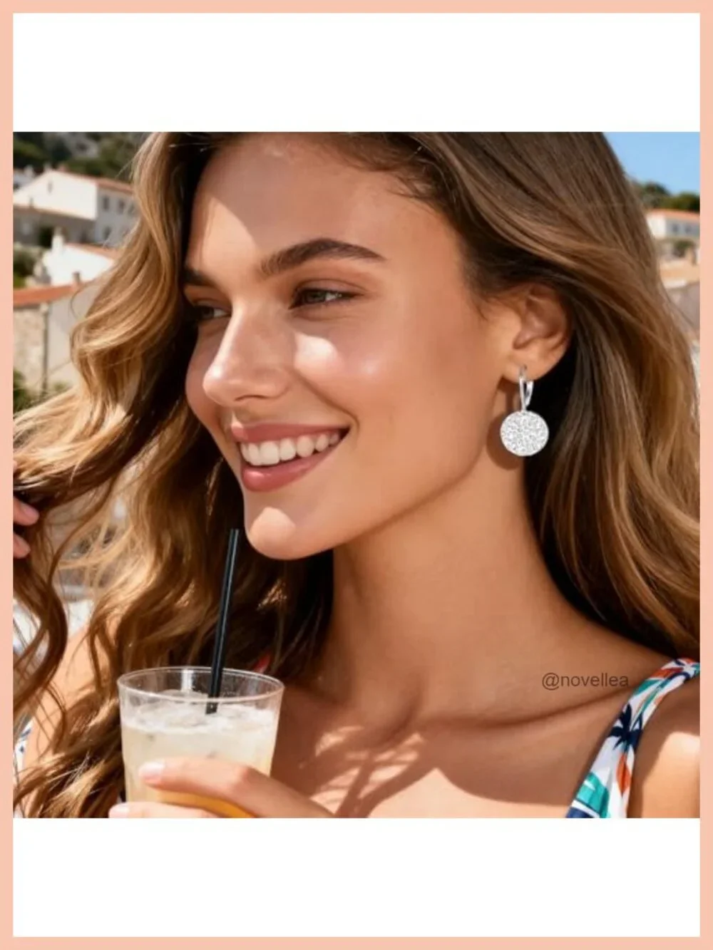 Hammered Coin Dangle Earrings for Women | Sterling Silver Leverback Drop